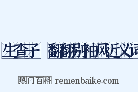 生查子·翻翻别袖风近义词是什么意思的图片